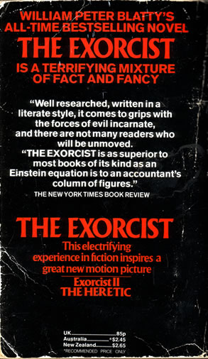 William Peter Blatty - The Exorcist - back
